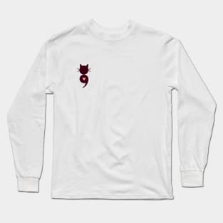 Cat Semicolon Long Sleeve T-Shirt